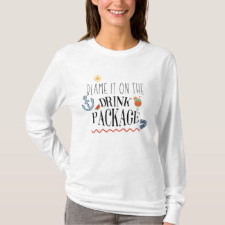 Funny Vacation Cruise verwijt het op de Drink pakk T-shirt