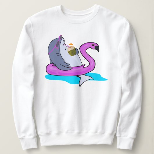 Funny Vacation Relaxing Shark Hoodie, Shark Trui (Design voorkant)