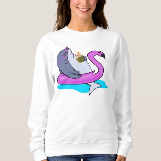 Funny Vacation Relaxing Shark Hoodie, Shark Trui (Voorkant)