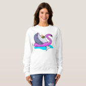 Funny Vacation Relaxing Shark Hoodie, Shark Trui (Voorkant volledig)