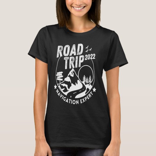 Funny Vacay Family Road Trip 2022 Navigation Exper T-shirt (Voorkant)