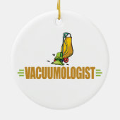 Funny Vacuuming Keramisch Ornament (Achterkant)
