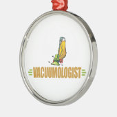 Funny Vacuuming Metalen Ornament (Links)