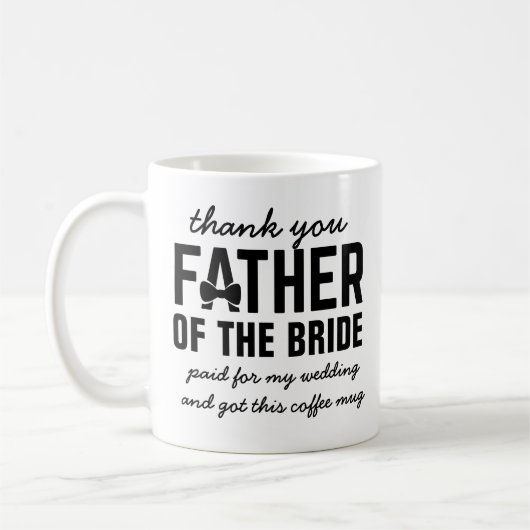 Funny Vader van de Mok van de Bride Wedding Favor  (Links)