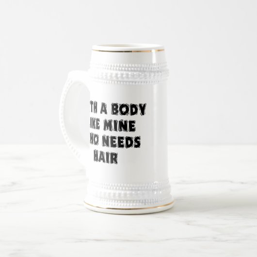 Funny Vaderdag Bald Man Bierpul (Voorkant links)