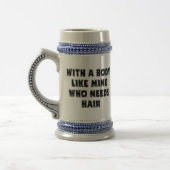 Funny Vaderdag Bald Man Bierpul (Links)