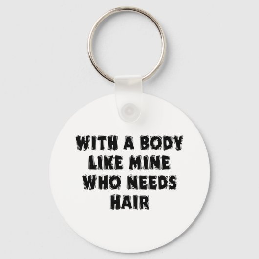 Funny Vaderdag Bald Man Sleutelhanger (Voorkant)