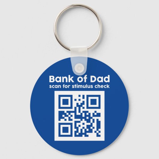 Funny Vaderdag Bank of Dad Stimulus Check Sleutelhanger (Voorkant)