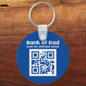 Funny Vaderdag Bank of Dad Stimulus Check Sleutelhanger (Voorkant)