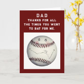 Funny Vaderdag Baseball Kaart (Gele Bloem)