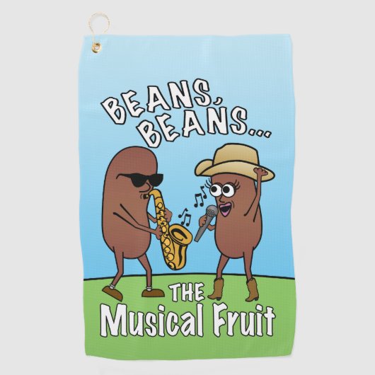 Funny Vaderdag Bean Fart Joke Golfhanddoek (Voorkant)