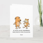 Funny Vaderdag card: aap rond Kaart (Achterkant)