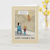 Funny Vaderdag card: aap rond Kaart (Gele Bloem)