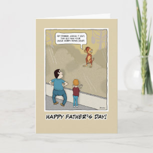 Funny Vaderdag card: aap rond Kaart