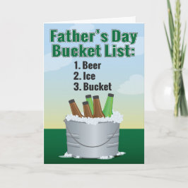 Funny Vaderdag Card - Beer Bucket List Kaart