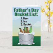 Funny Vaderdag Card - Beer Bucket List Kaart (Gele Bloem)