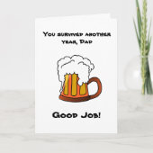 Funny Vaderdag Card met Beer Jug Kaart (Voorkant)