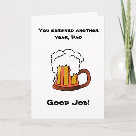 Funny Vaderdag Card met Beer Jug Kaart (Voorkant)