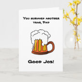 Funny Vaderdag Card met Beer Jug Kaart (Gele Bloem)