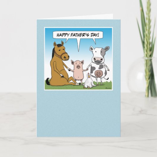 Funny Vaderdag card: Van het Herd Kaart (Voorkant)