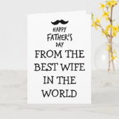 Funny Vaderdag Card van Wife Kaart (Gele Bloem)