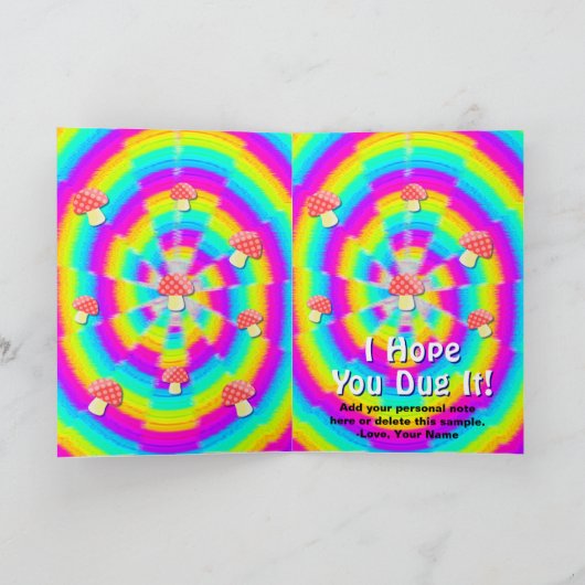 Funny Vaderdag Dad Trip Old Hippie Humor Kaart (Binnen)