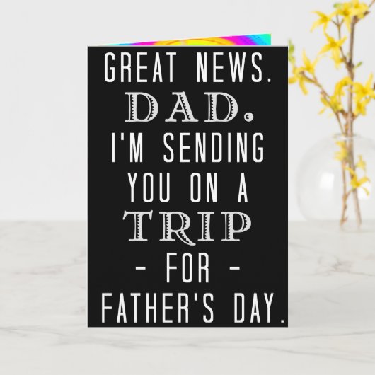 Funny Vaderdag Dad Trip Old Hippie Humor Kaart (Gele Bloem)