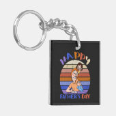 Funny vaderdag gepersonaliseerde sleutelhanger (Voorkant Links)