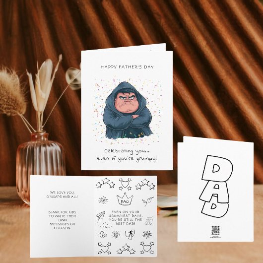 Funny Vaderdag - Grumpy Hooded Karakter