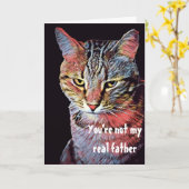 Funny Vaderdag Judgmental Cat Kaart (Gele Bloem)