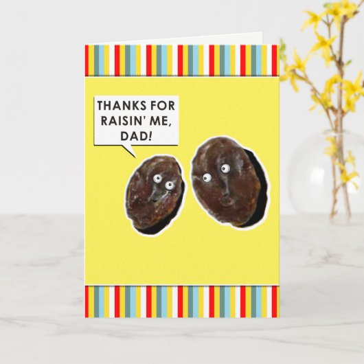 Funny Vaderdag Kaart (Gele Bloem)