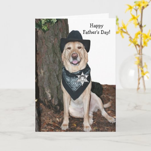 Funny Vaderdag Kaart (Gele Bloem)