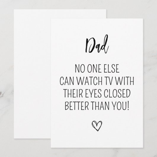Funny Vaderdag Kaart (Voorkant / Achterkant)