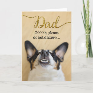 Funny Vaderdag Kaart - Dog met Goofy Grin