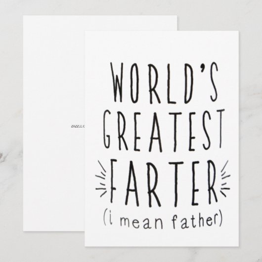 Funny Vaderdag Kaart, verjaardagscadeau Feestdagenkaart (Voorkant / Achterkant)