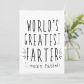 Funny Vaderdag Kaart, verjaardagscadeau Feestdagenkaart (Staand voorkant)