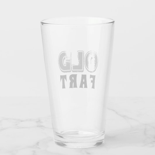 Funny Vaderdag Old Fart Typografie Glas (Achterkant)