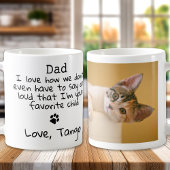 Funny Vaderdag Personalized Photo Dog Cat Dad Koffiemok