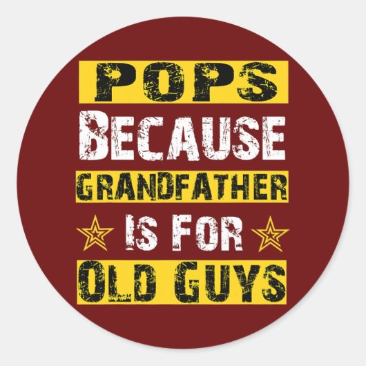 Funny Vaderdag Poppen Joke Sarcasm Grandouders Ronde Sticker (Voorkant)
