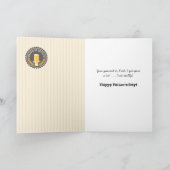 Funny Vaderdag, Retro Beer Label, Necktie Kaart (Binnen)