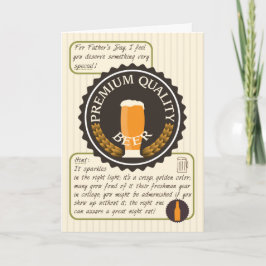 Funny Vaderdag, Retro Beer Label, Necktie Kaart