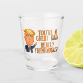 Funny Vaderdag Trump Shot Glas (Voorkant)