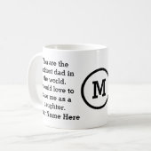 Funny vaders dag cadeau van dochter koffiemok (Voorkant links)