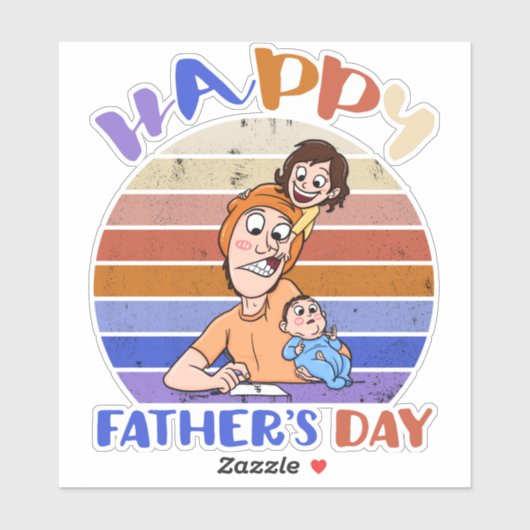 Funny vaders dag sticker (Vel)