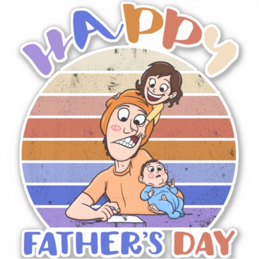 Funny vaders dag sticker (Voorkant)