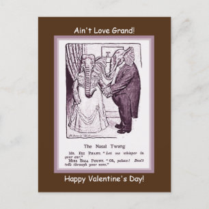 Funny  Valentijn Animal Couple Dating copy  Briefkaart