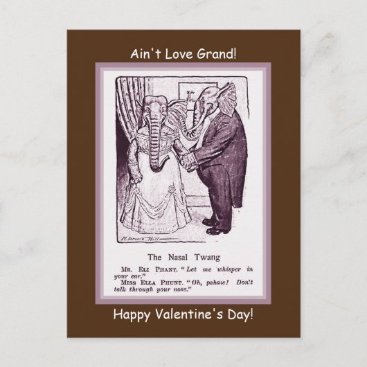 Funny Valentijn Animal Couple Dating copy Briefkaart (Voorkant)