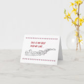 Funny Valentijn Card Pickup Line Heart Border SM Kaart (Gele Bloem)