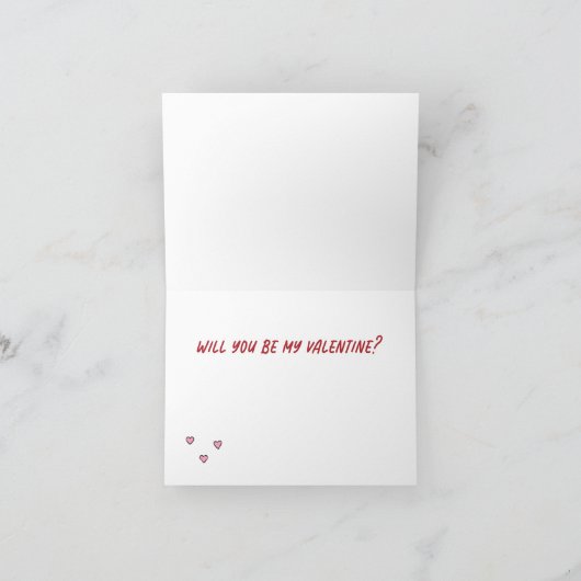 Funny Valentijn Card Pickup Line Heart Border SM Kaart (Binnen)