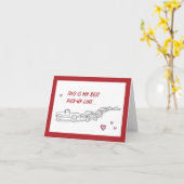 Funny Valentijn Card Pickup Line Truck Love Small Kaart (Gele Bloem)